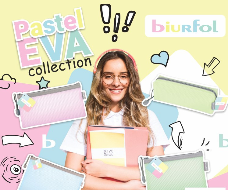 Saszetka na zamek A4 EVA pastel SZP-A4 Biurfol